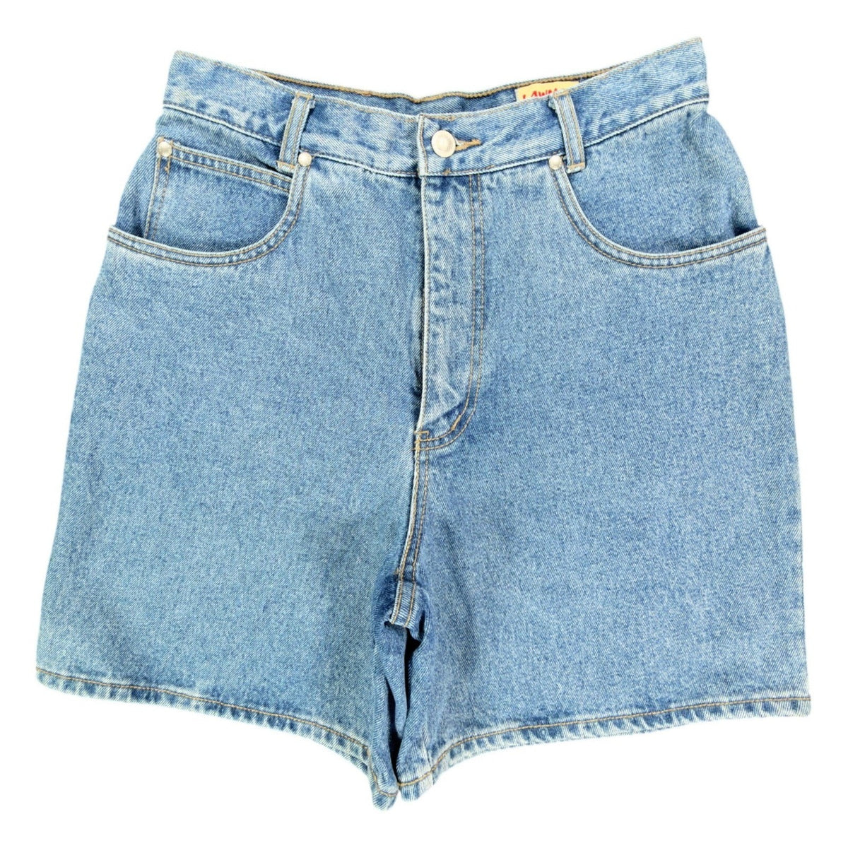 Lawman Vintage 90s Denim Shorts Womens 7 Blue Cotton NWT Deadstock High Rise - take2supply