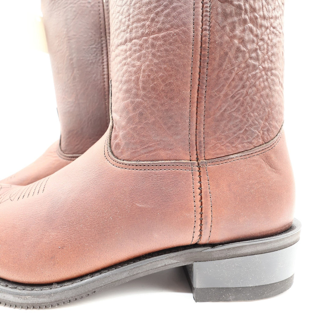 Double H Vintage 90s Western Boots Mens 12 D Brown Leather Cowboy 3203 USA NIB