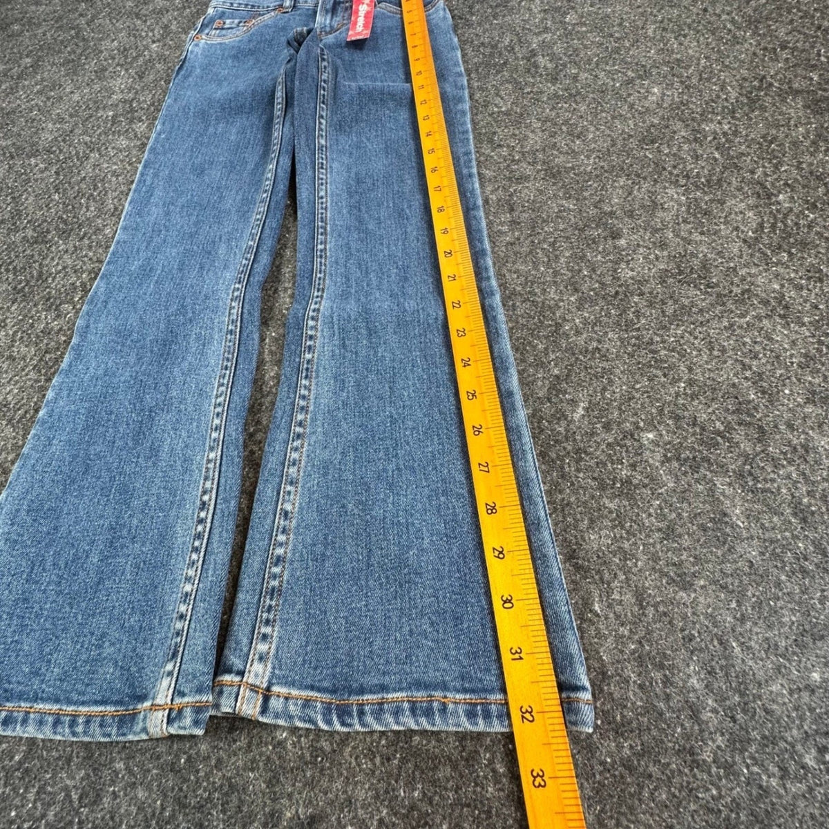 Levi's Vintage Y2K 517 Flare Jeans Girls Size 7 Blue Denim Stretch NWT