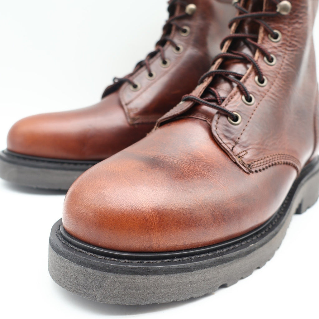 Cape Shoe Company 8" Plain Toe Boot Mens 10.5 D Vintage USA Pecan Rowdy 2001A1 - take2supply