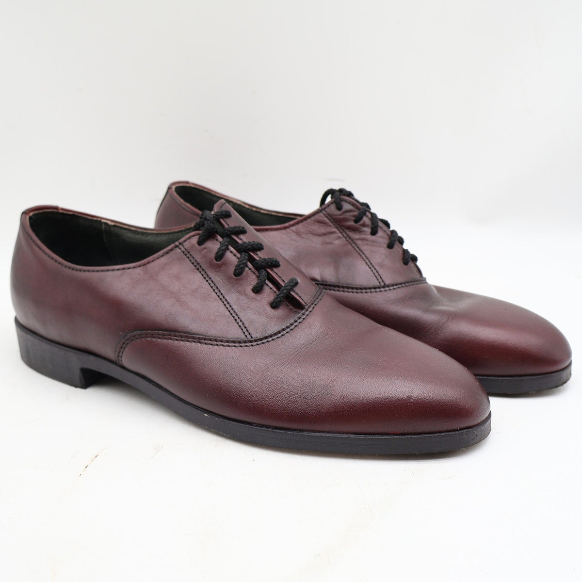 Vintage Armadillos Stanford II Burgundy Leather Oxfords Men's 10M USA Made New