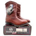 Double-H Wellington Boots Mens 10.5 D Brown Leather Work Boots NWT