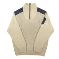 Cellinni 1/4 Zip Sweater Mens Medium Tan Wool Blend NWT Tactical Ribbed - take2supply
