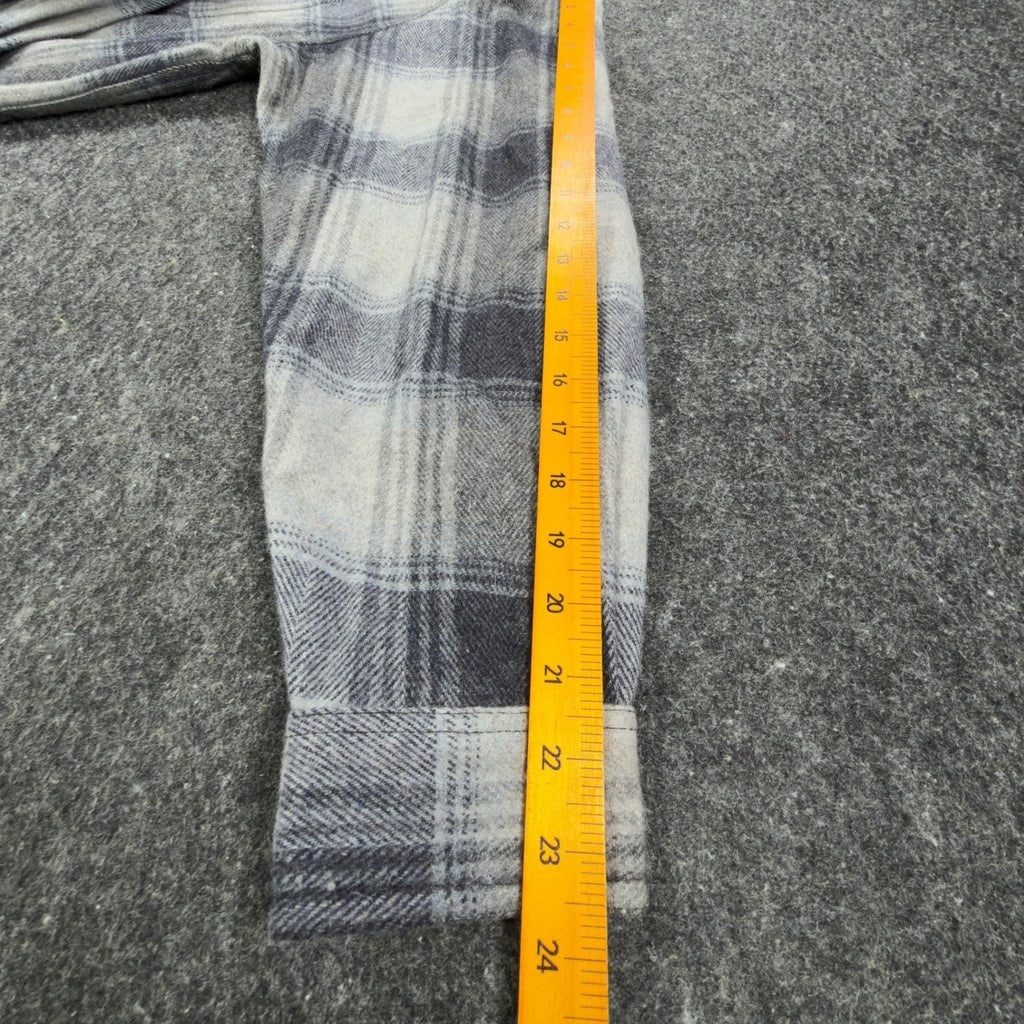Salmon River Traders Plaid Flannel Shirt Mens XL Grey Wool Blend NWT