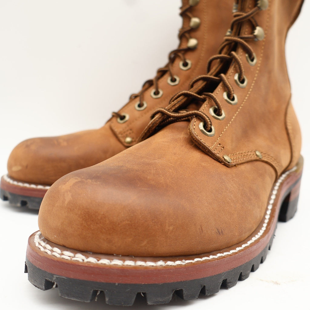 Carolina Logger Boots Mens 8 D Brown Leather Safety Steel Toe Work Boot 8585 NIB - take2supply