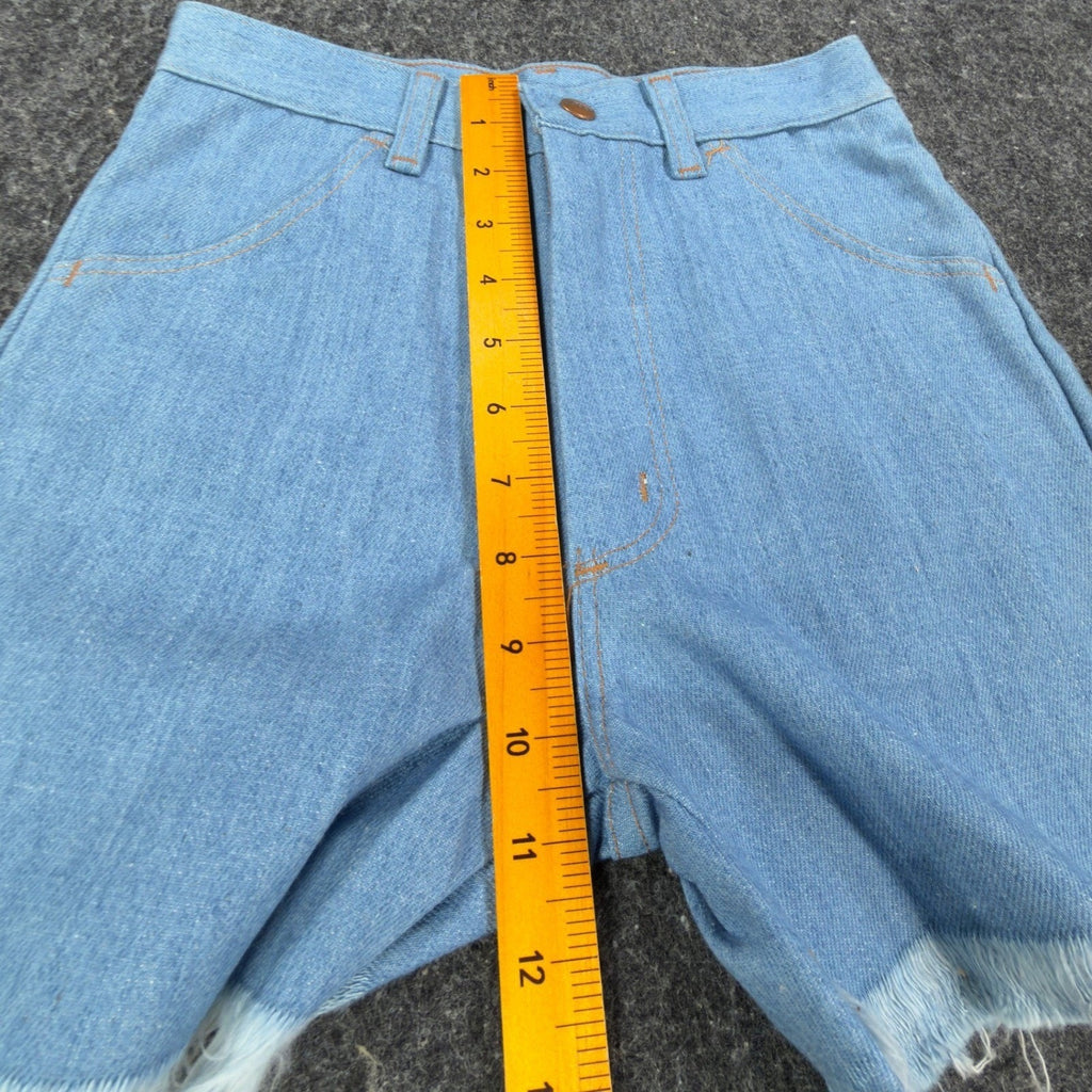 Maverick Vintage 70s Frayed Short Boys 16 Slim Blue Denim NWT Deadstock USA - take2supply