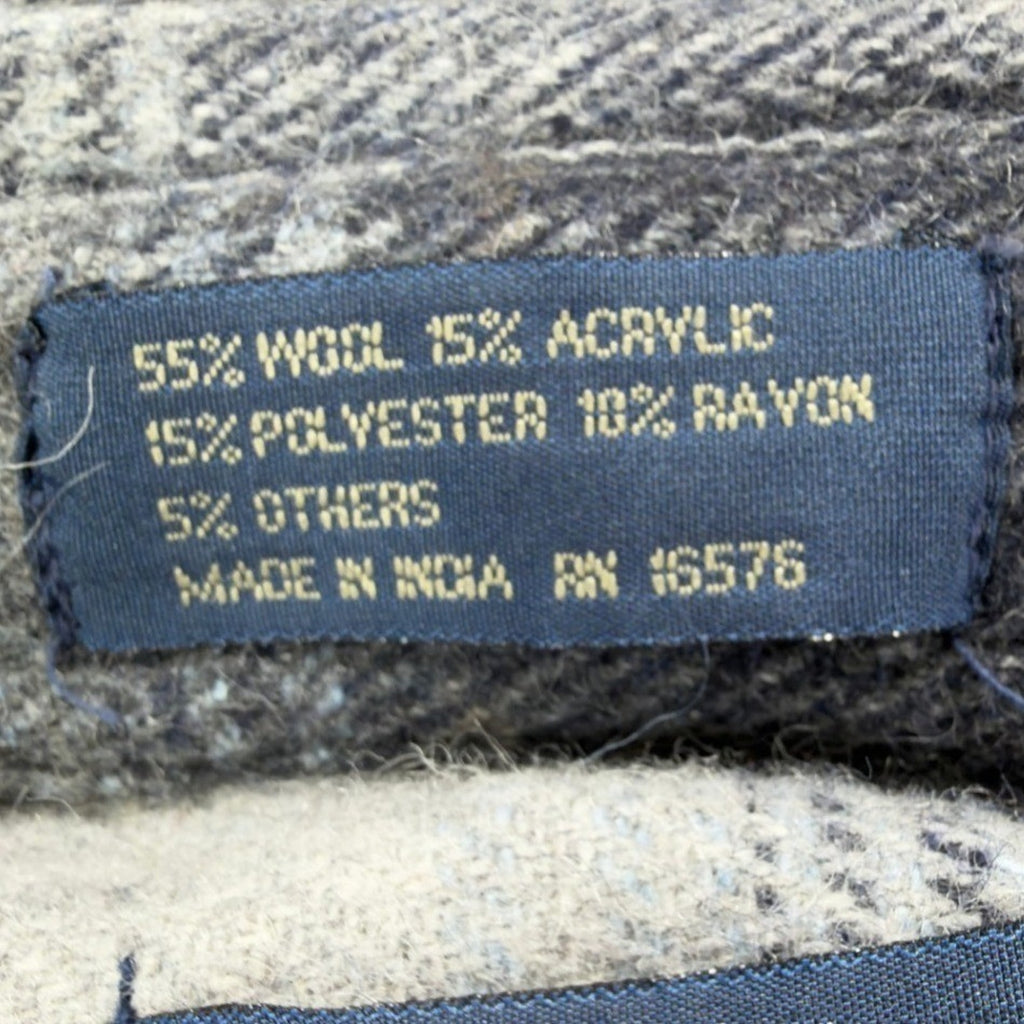 Salmon River Traders Plaid Flannel Shirt Mens XL Grey Wool Blend NWT