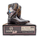 Double-H Super Roper Western Boots Mens 8.5 Black Leather NWT 3392