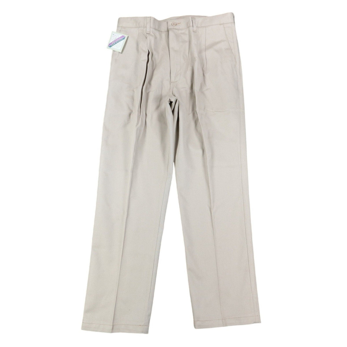 Wrangler Riata Pants Mens 35x30 Vintage 90s Khaki Cotton Relaxed Fit Pleated NEW
