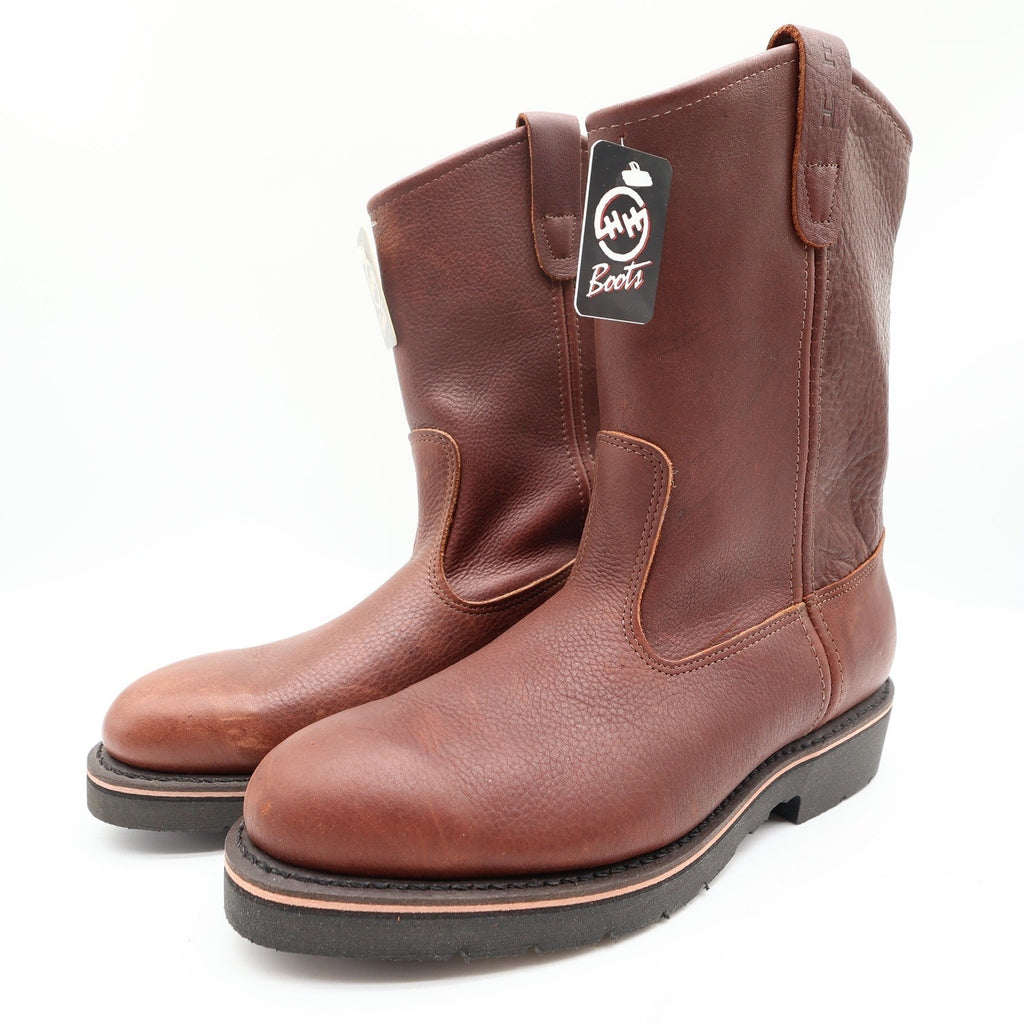 Double-H Vintage 90s Work Boots Mens 8.5 D Leather Ranchwell USA NWT Box
