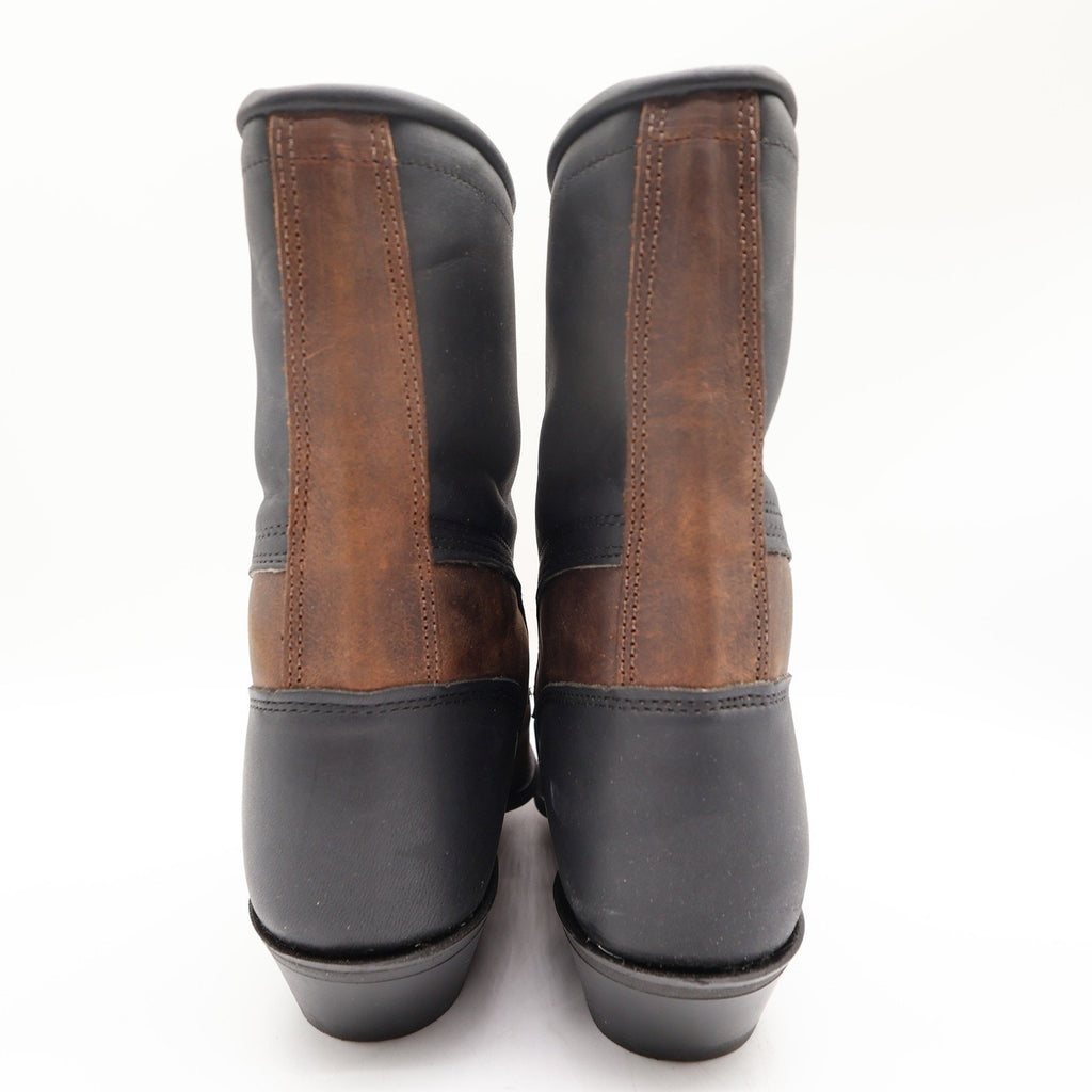 Wrangler Rugged Wear 8-Inch Dress Packer Boots Women's 9 Gaucho Crazyhorse Black NWT