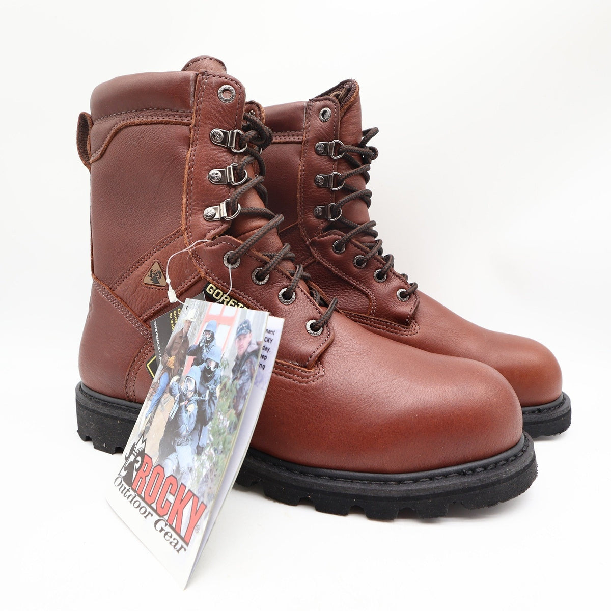 Rocky 6224 Steel Toe Ranger Work Boots Mens 9.5 Brown Leather GORE-TEX NIB