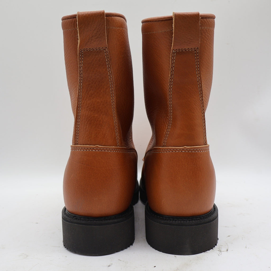 Justin Work Boots Mens 12 EE 8" Copper Caprice Leather USA Made 762 New