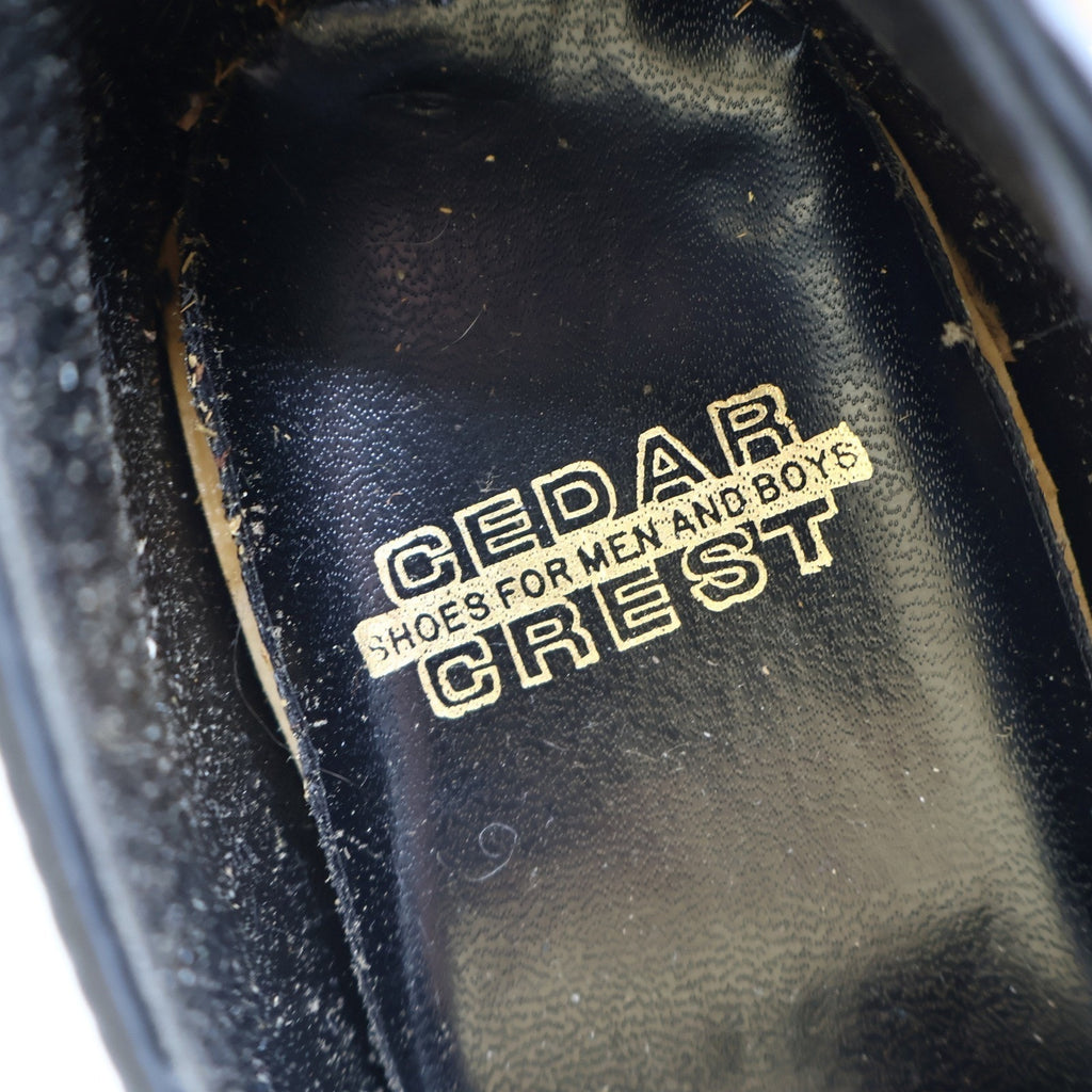 Vintage Cedar Crest Black Leather Moc Toe Slip-On Dress Shoes Boys' 14 Deadstock