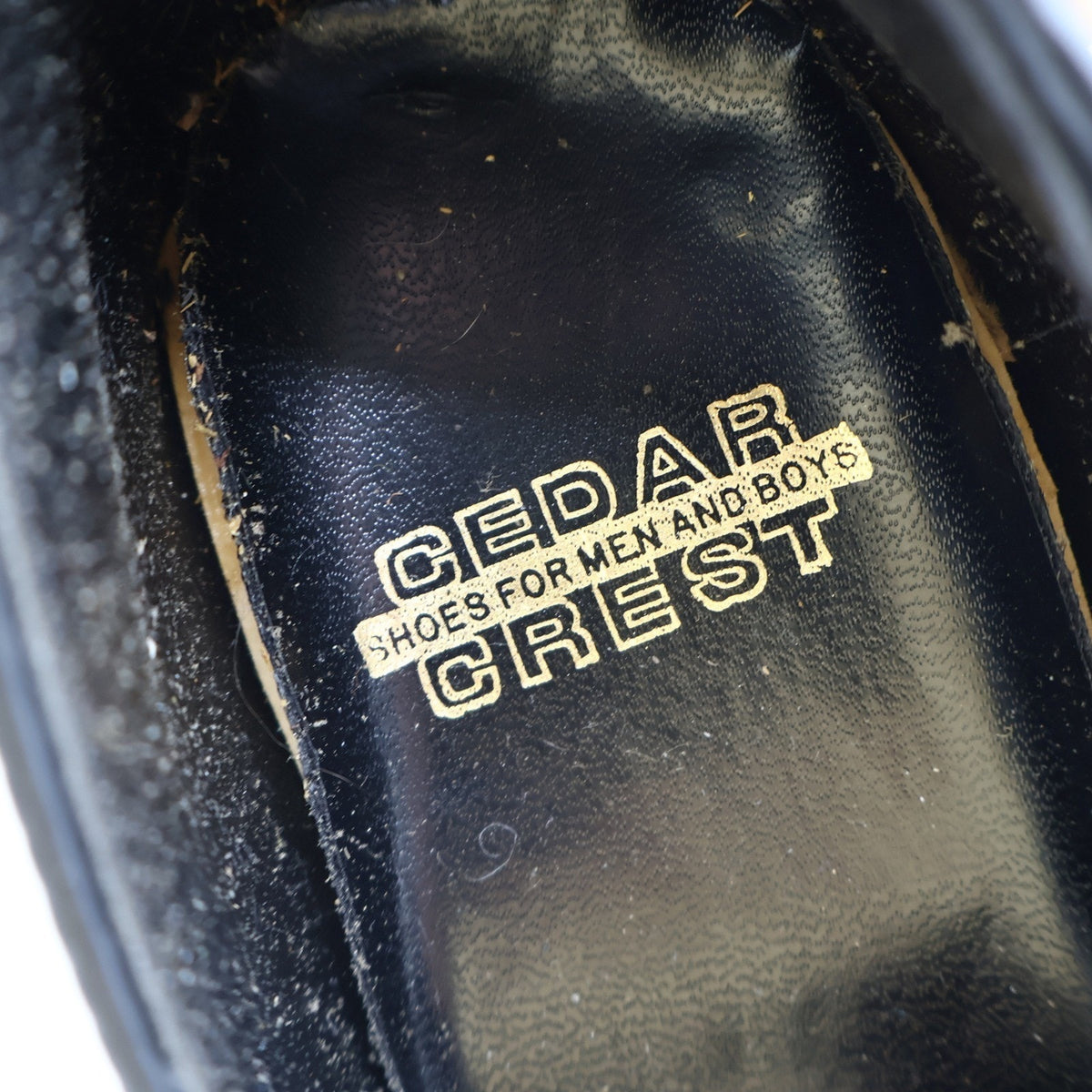 Vintage Cedar Crest Black Leather Moc Toe Slip-On Dress Shoes Boys' 14 Deadstock