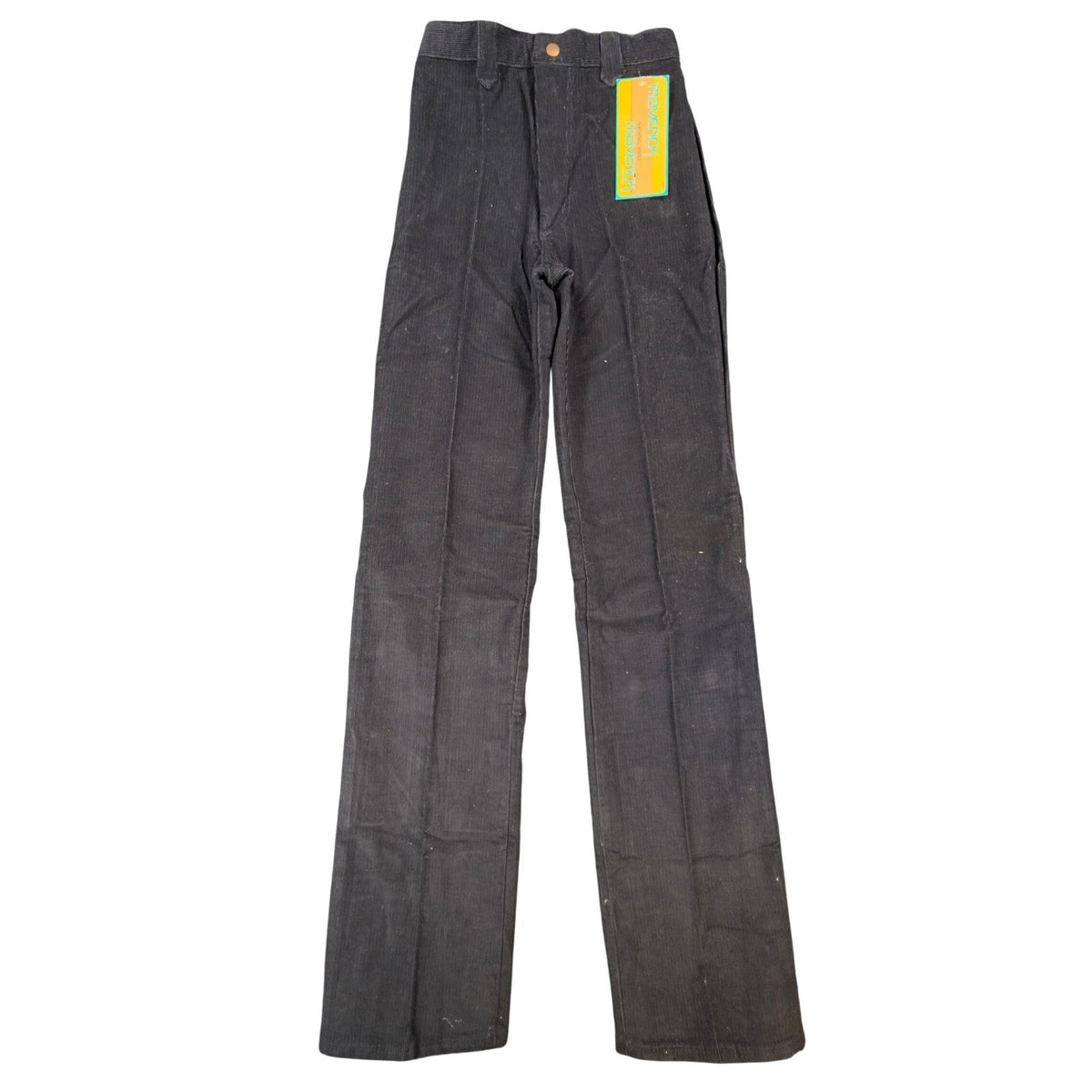 Maverick 1970s Vintage Corduroy Pants Juniors 7 Black NWT Deadstock Made in USA - take2supply