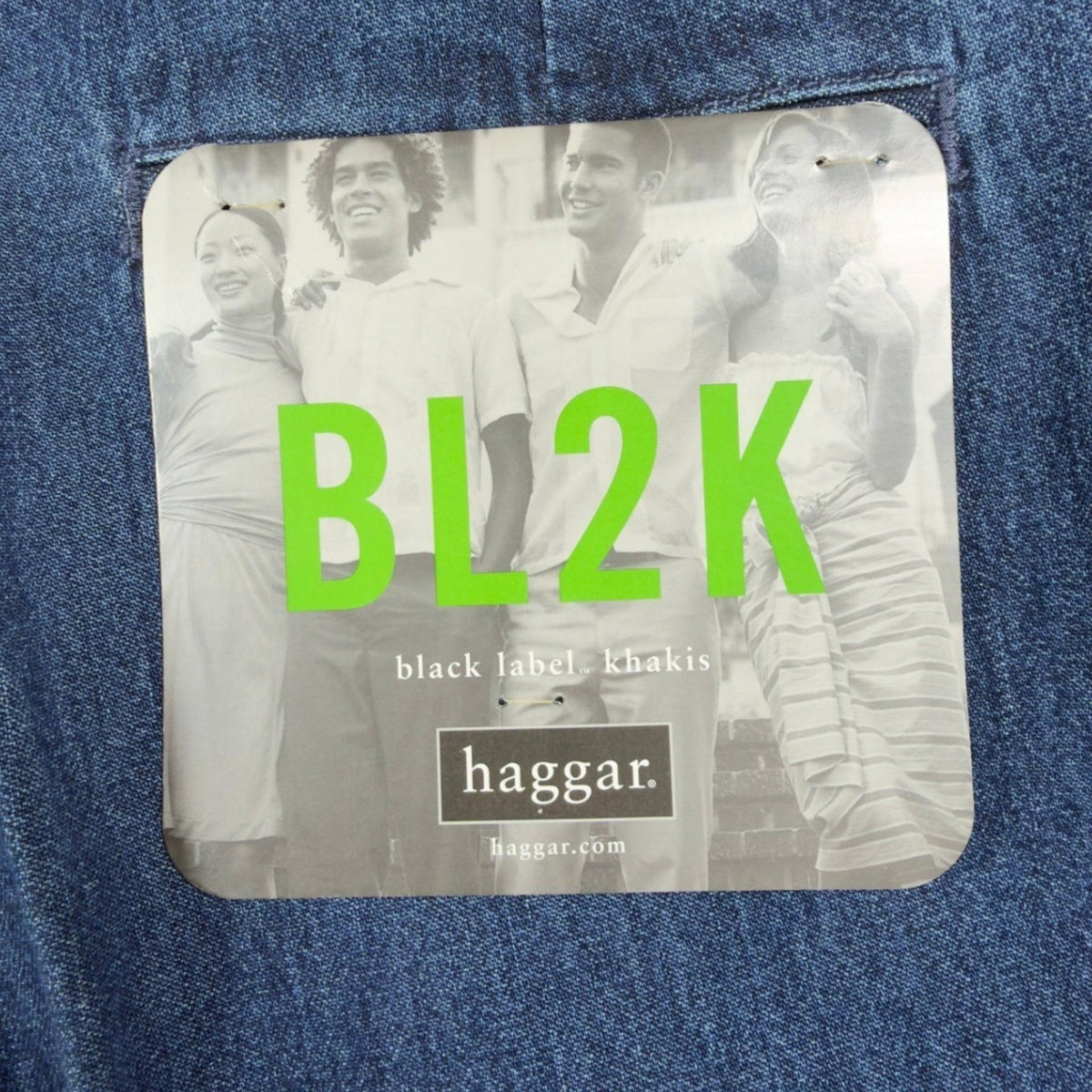 Haggar Y2K BL2K Denim Pants Mens 33x30 Blue Cotton Pleated New With Tags