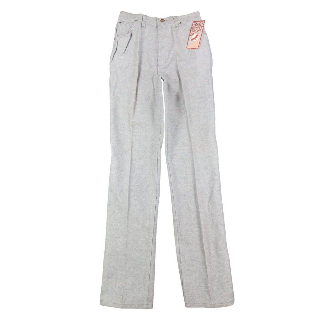 Maverick Pants Misses 14 Vintage 80s Gray Cotton Straight Leg Made in USA NWT