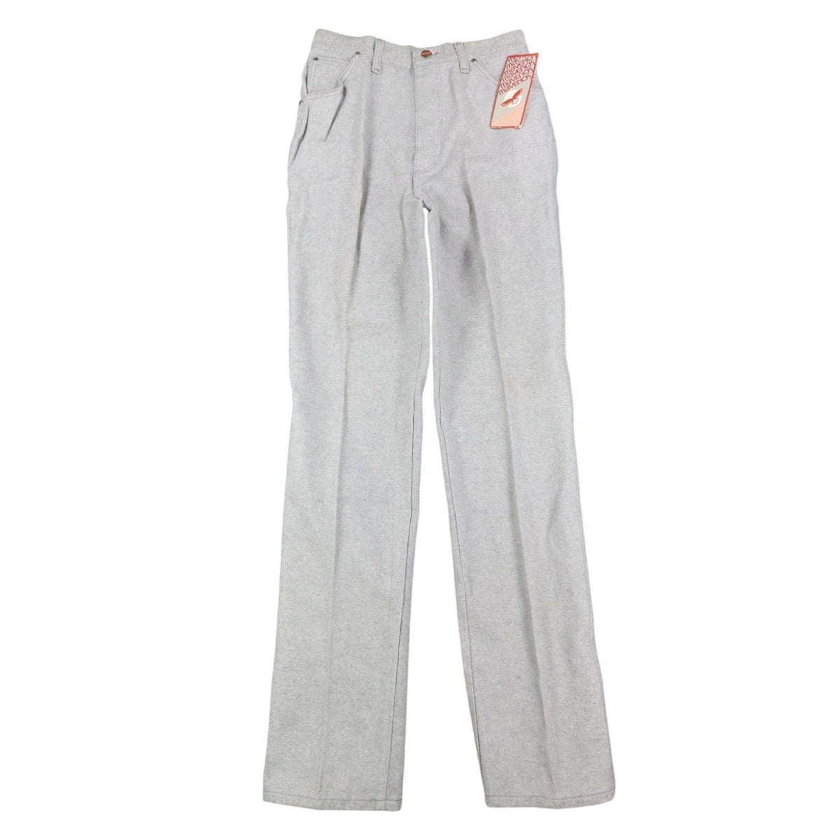 Maverick Pants Misses 14 Vintage 80s Gray Cotton Straight Leg Made in USA NWT
