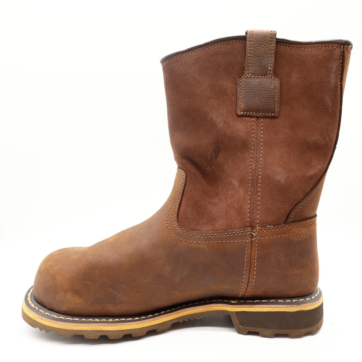 Carhartt Nano Composite Toe Pull-On Boot Mens 11W Brown Leather Waterproof NEW
