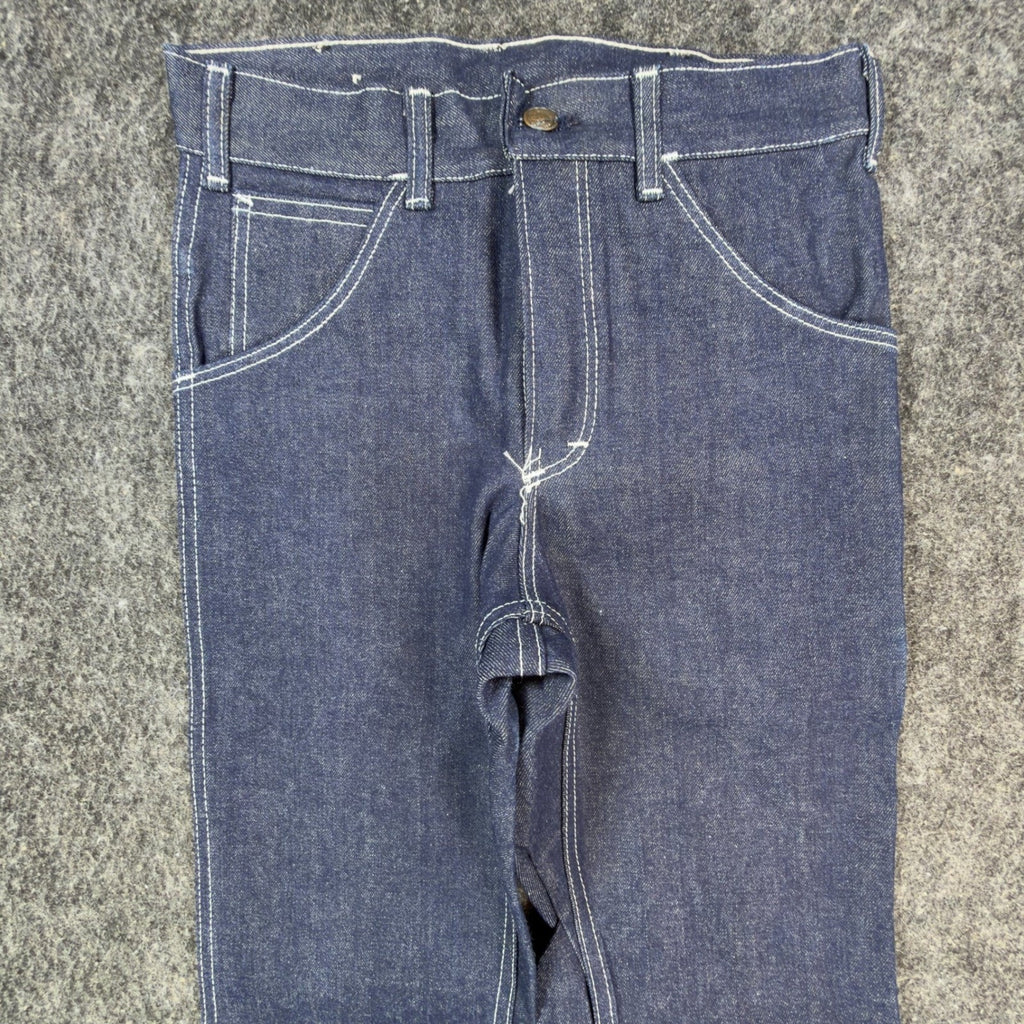 Key Vintage 70s Jeans Youth 12 Reg Blue Dark Wash Flare NWT NOS