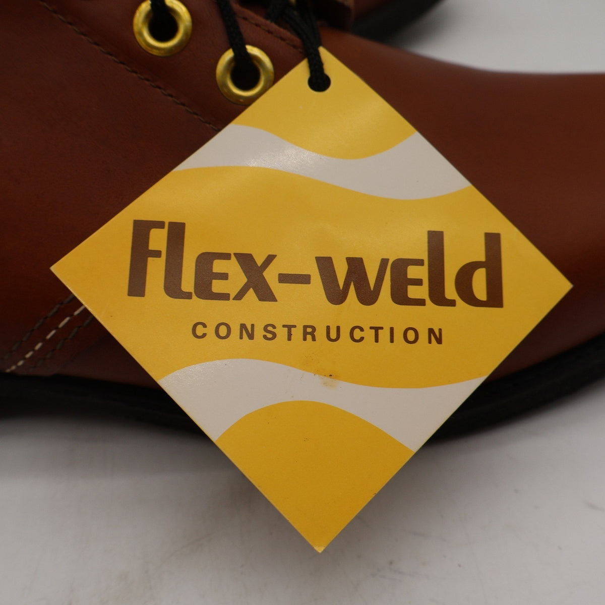 Cedar Crest Work Boots Mens 11 Vintage Deadstock Brown Leather Flex-Weld USA