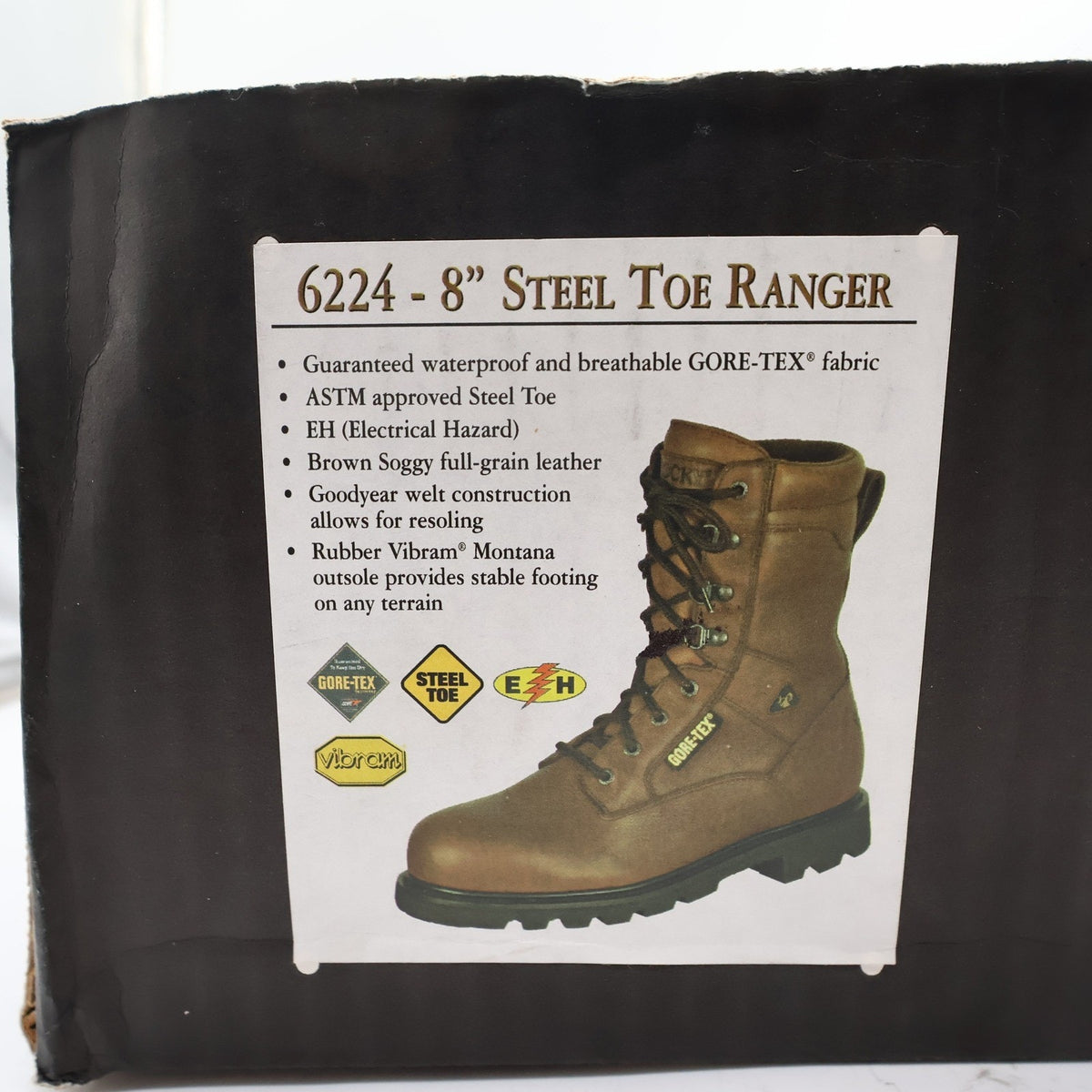 Rocky 6224 Steel Toe Ranger Mens 12 M Brown Leather Gore-Tex Work Boots NWT