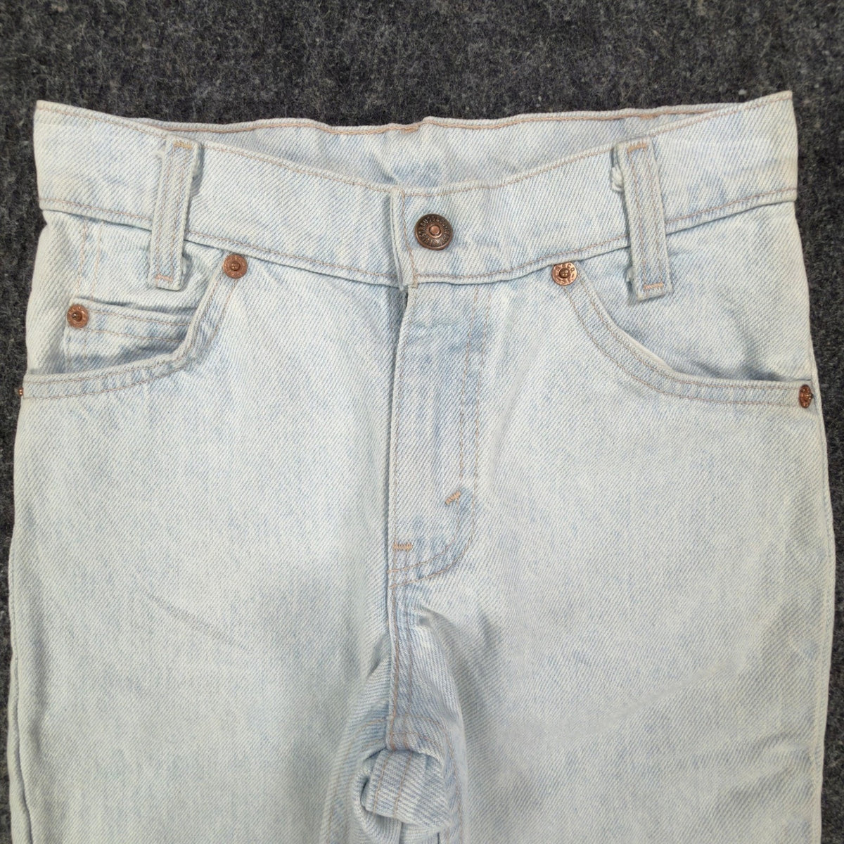 Levi's Vintage 90s 550 Shorts Boys 8 Light Wash Denim Orange Tab Made in USA NWT - take2supply