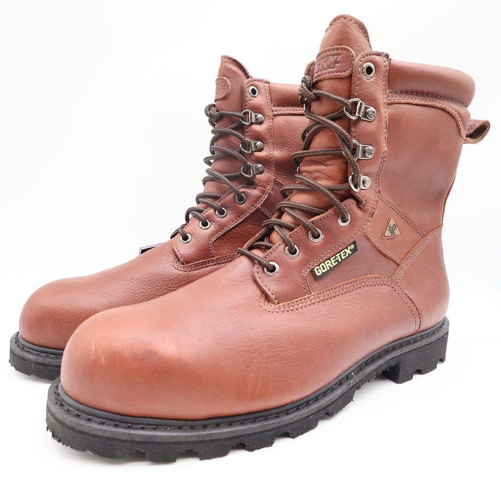 Rocky 6224 Steel Toe Ranger Mens 12 M Brown Leather Gore-Tex Work Boots NWT