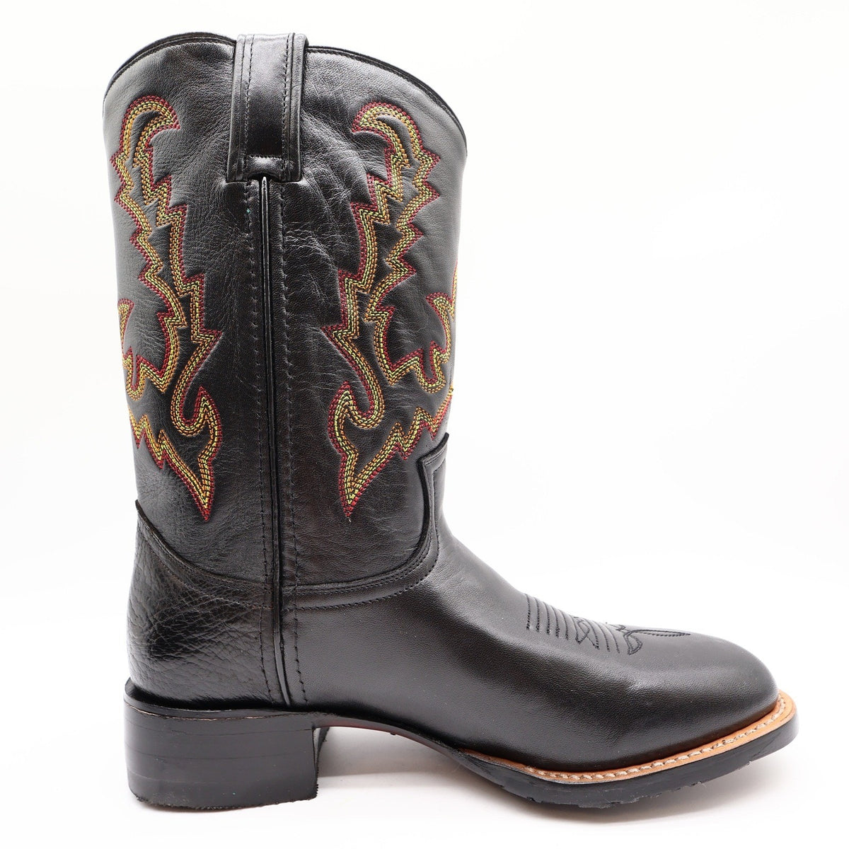 Double-H Super Roper Western Boots Mens 8.5 Black Leather NWT 3392