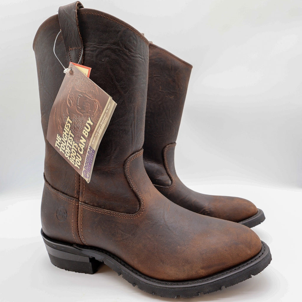 Double H Boondocker Work Boots Mens 9 EE Brown Leather NEW 2520 AeroGlide 7