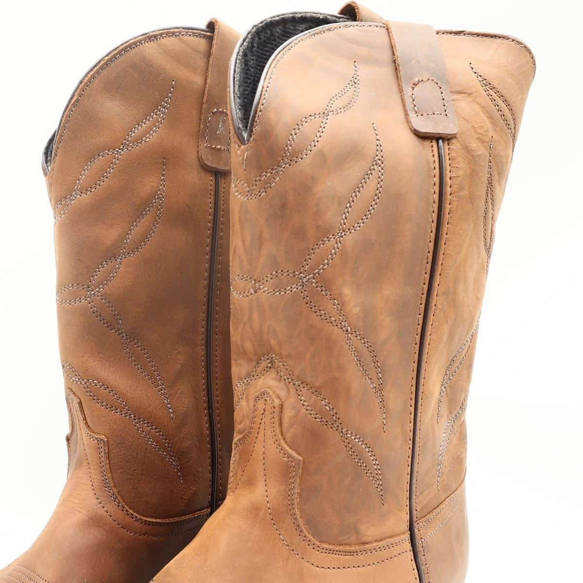 Laredo 28-1805 Tan Leather Western Cowboy Boots Men's 11 EE Wide USA Made NWT