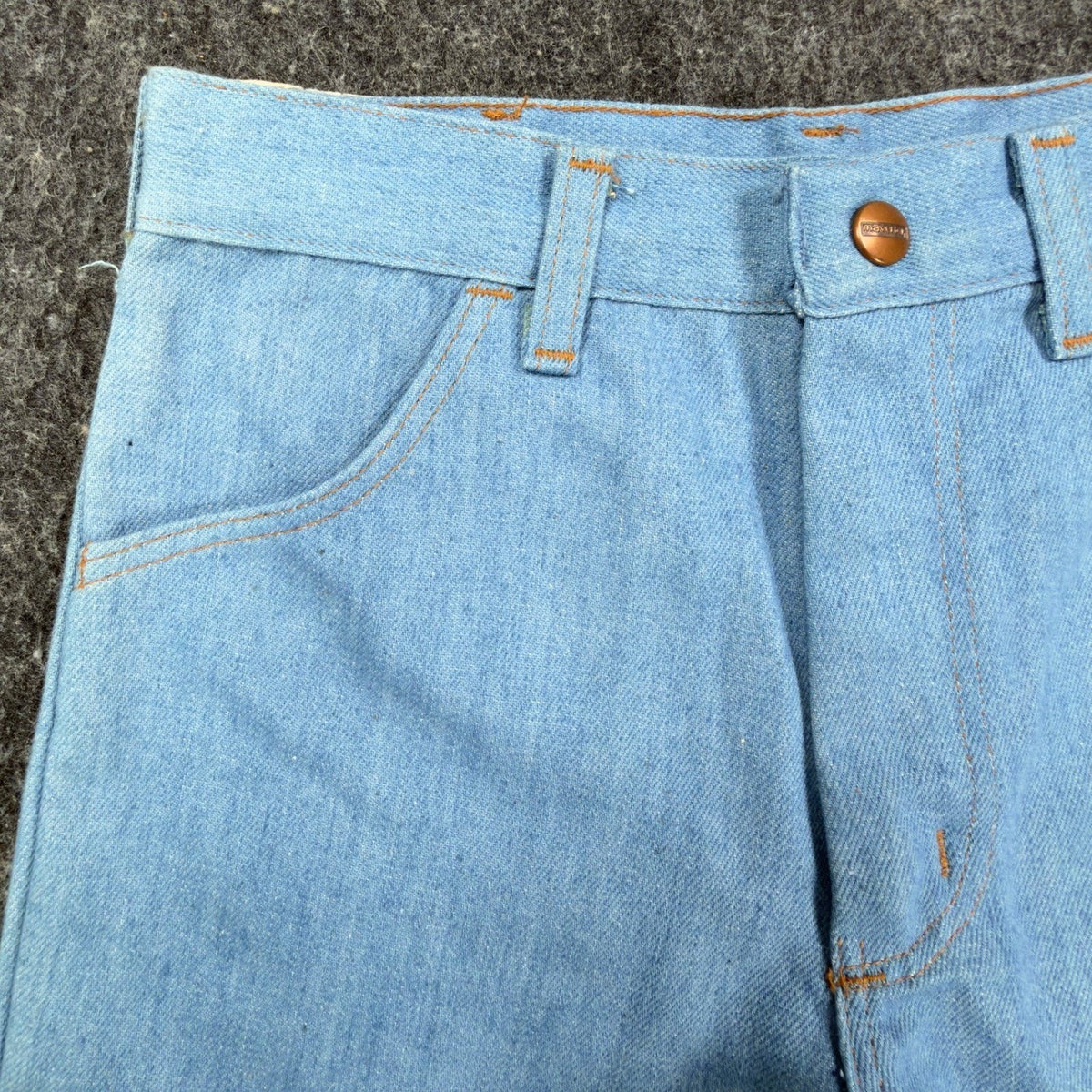 Maverick Vintage 70s Frayed Denim Shorts Boys 14 Regular Light Blue NWT USA - take2supply