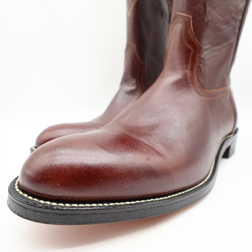 Vintage Acme Western Cowboy Boots Men 11.5 D Brown Leather NOS Box 70s