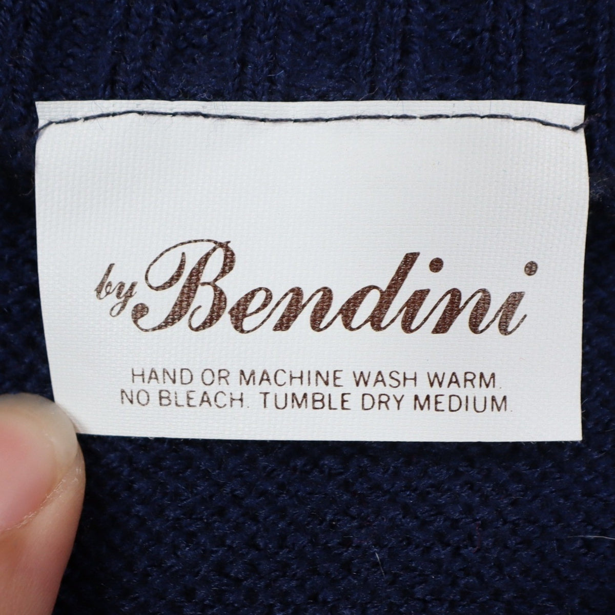 Bendini Sweater Vest Mens Medium Vintage Navy Blue Argyle Knit Acrylic C1011