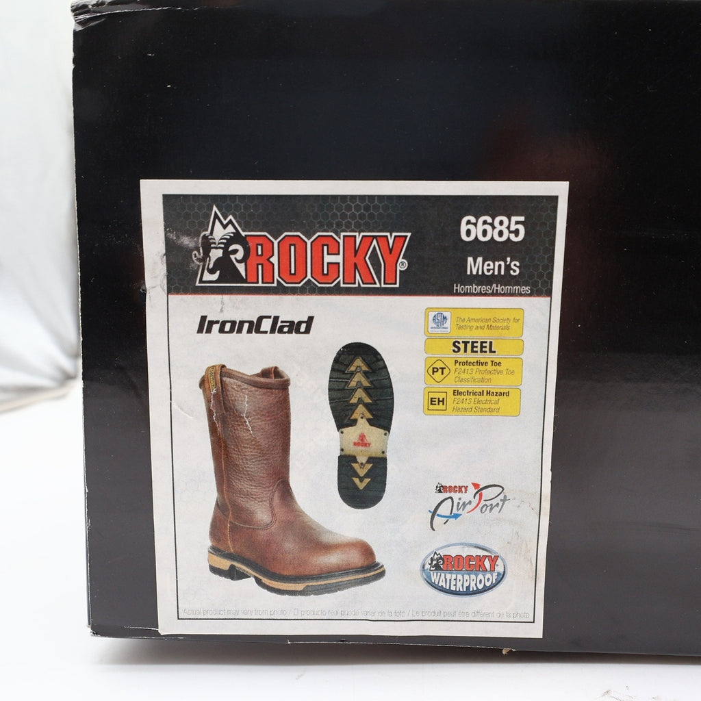 Rocky IronClad 6685 Waterproof Steel Toe Pull-On Work Boots Men's 12M NWT