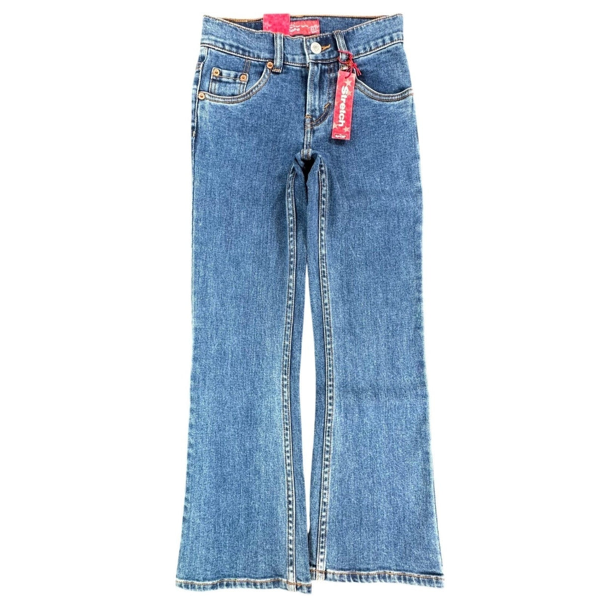 Levi's Vintage Y2K 517 Flare Jeans Girls Size 7 Blue Denim Stretch NWT