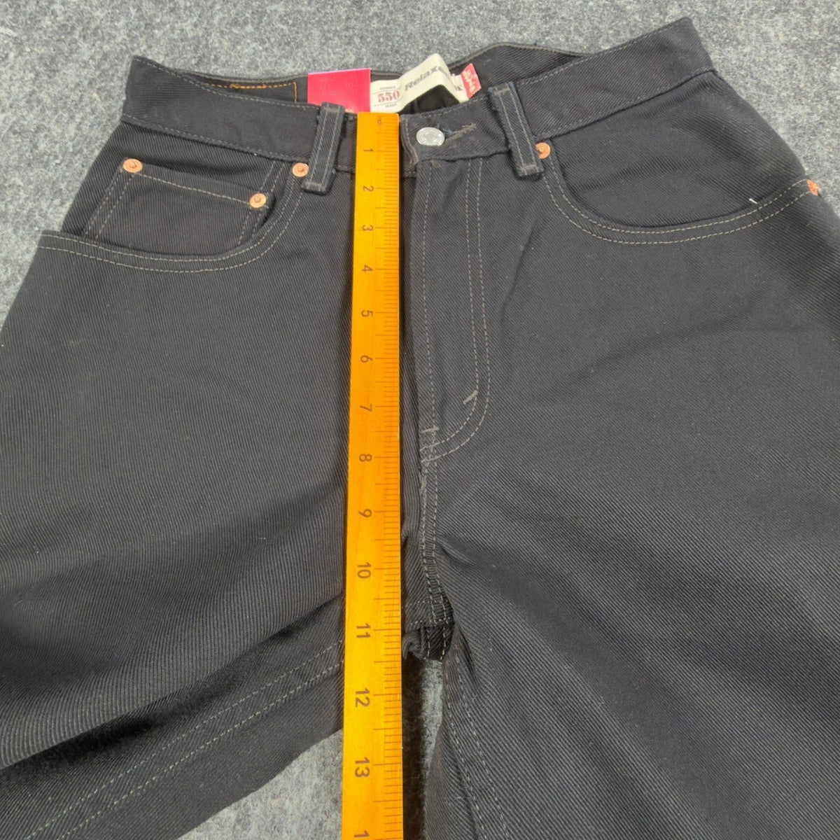 Levi's Y2K 550 Relaxed Fit Jeans Boys 29x30 Black Cotton Deadstock NWT