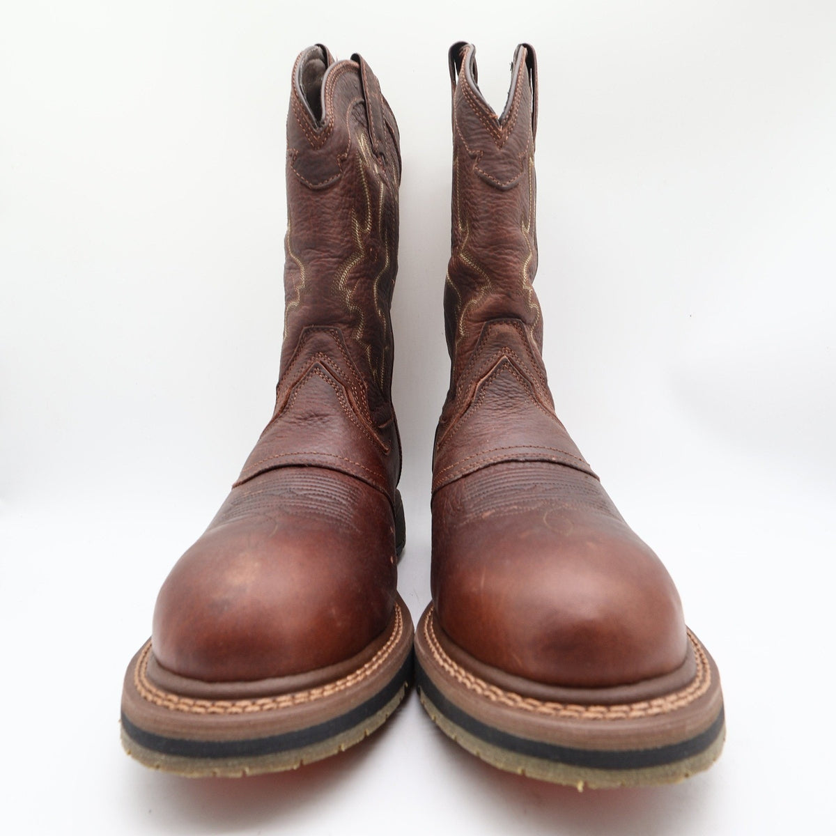 Double-H Modern Roper Boots Mens 10.5 D Brown Leather Composite Toe DH5133 NWT