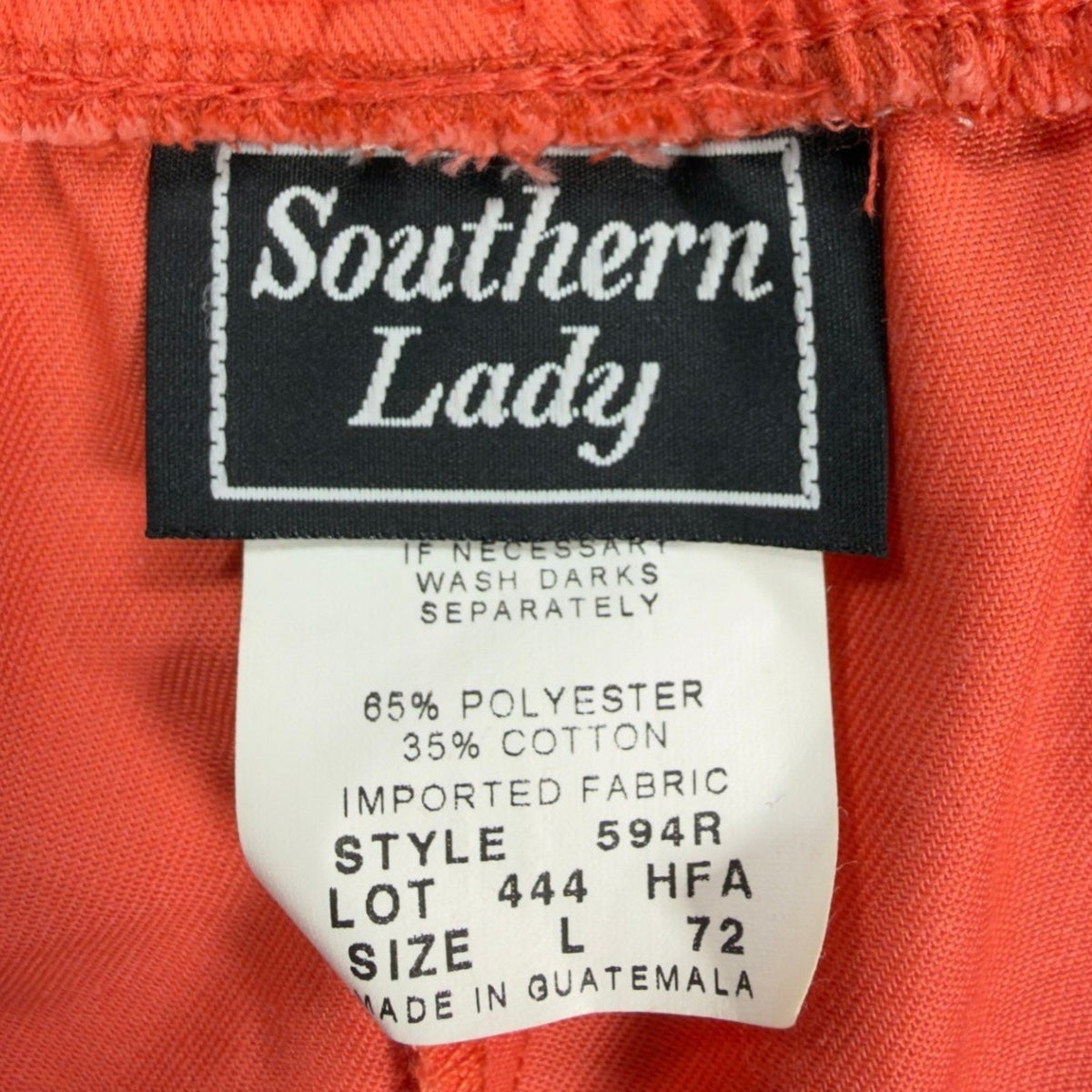 Southern Lady Vintage 90s Shorts Womens L Orange Cotton Blend NWT - take2supply
