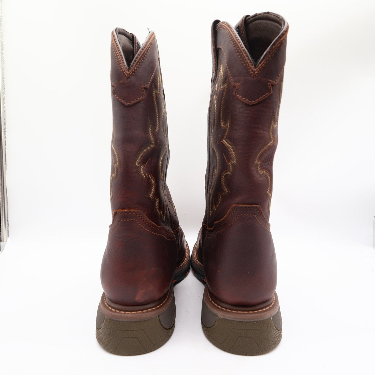 Double-H Boots Mens 11 D Roper Leather Work Safety Toe DH5133 Brown NIB