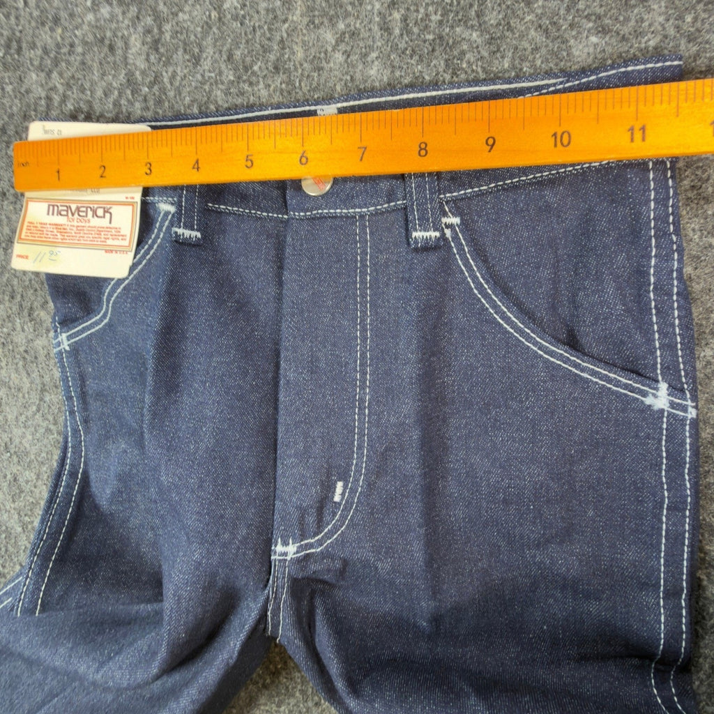 Maverick Vintage 70s Jeans Boys 12 Slim Blue Straight Leg NWT Deadstock