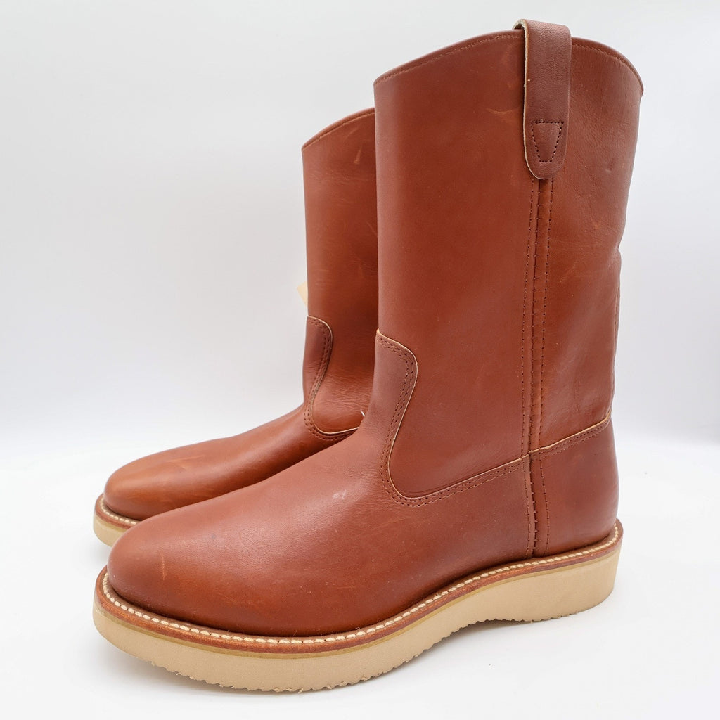 Double H Vintage 3711 Boots Mens 8.5D Brown Leather Wedge Sole NWT