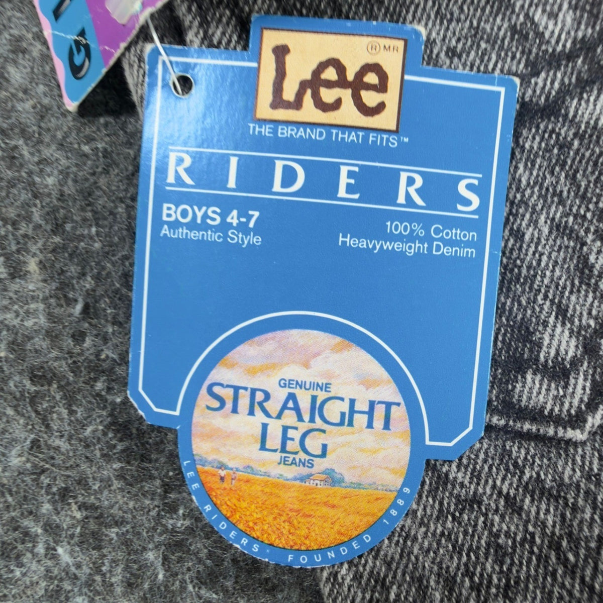 Lee Vintage 80s Riders Jeans Boys 5 Reg Glacier Acid Wash Denim NWT USA