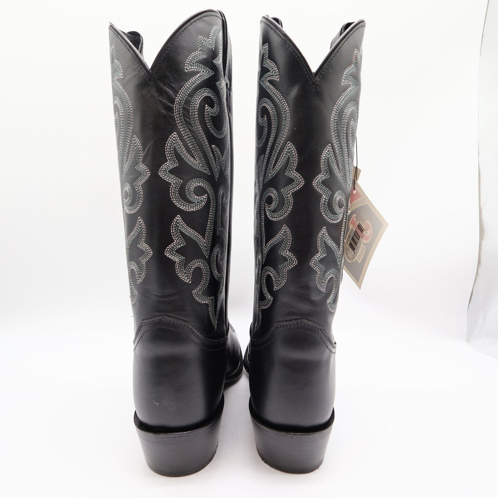 Justin Boots 1409 Mens 10 EE Black London Calf Leather Western Cowboy Boots NIB