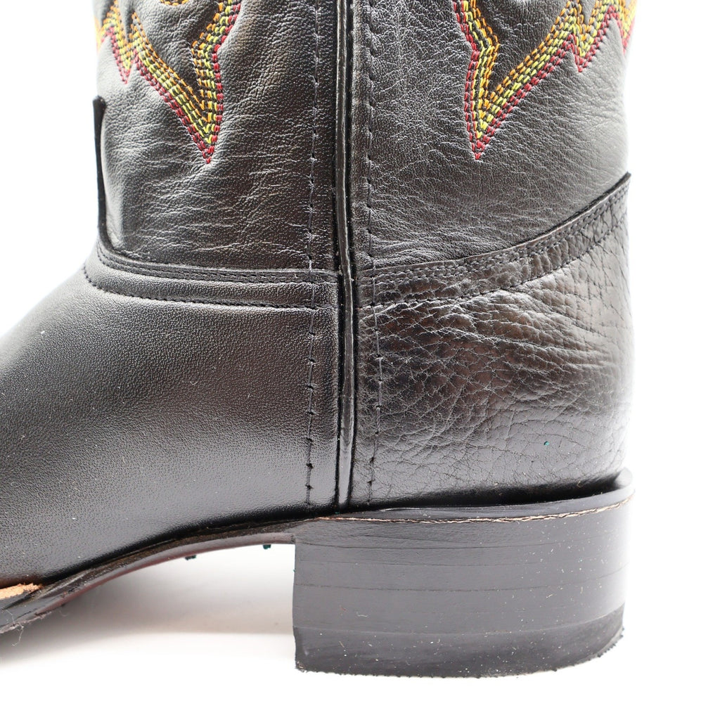 Double-H Super Roper Western Boots Mens 8.5 Black Leather NWT 3392