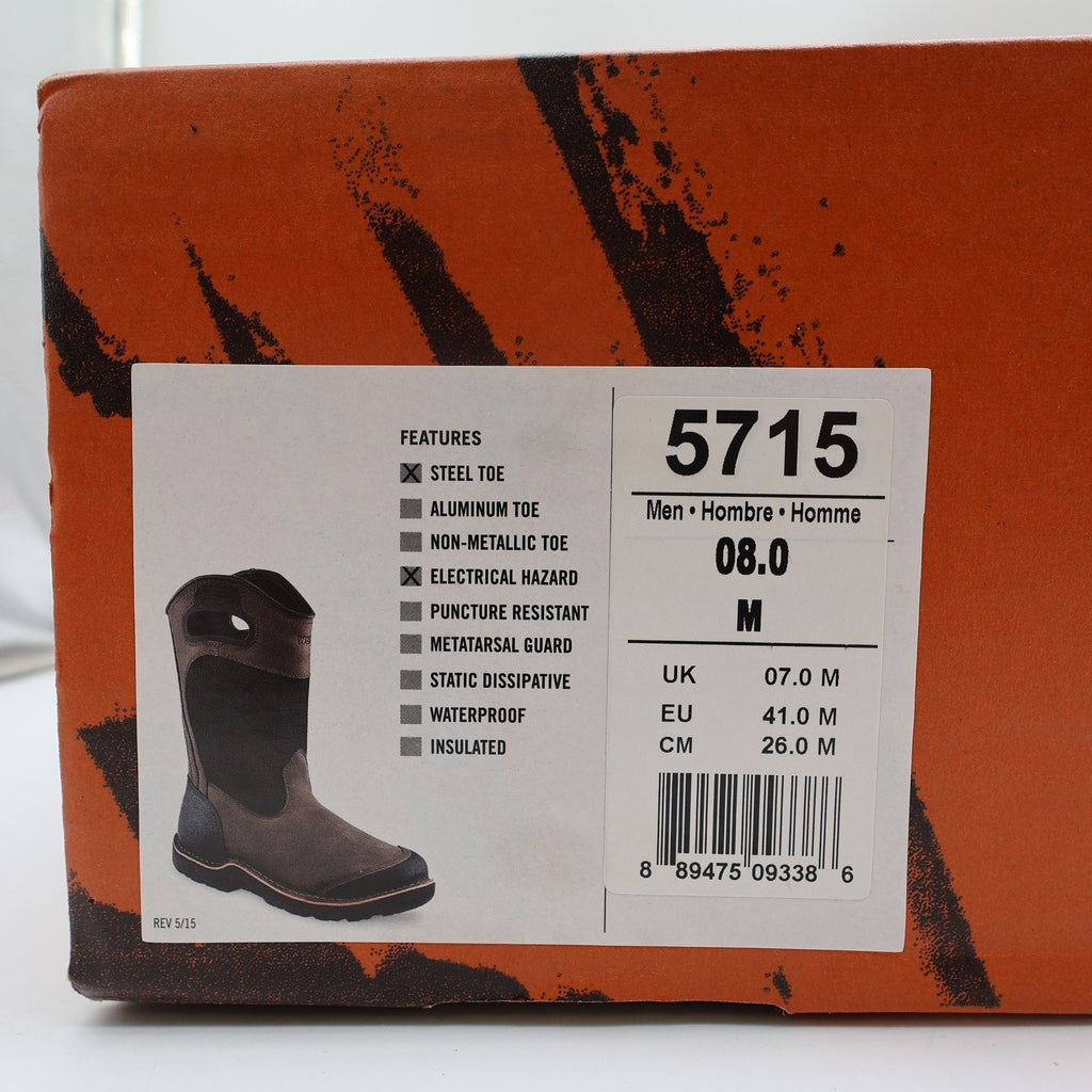 Worx by Red Wing 5715 Steel Toe Boots Mens 8 Brown Leather New In Box - take2supply