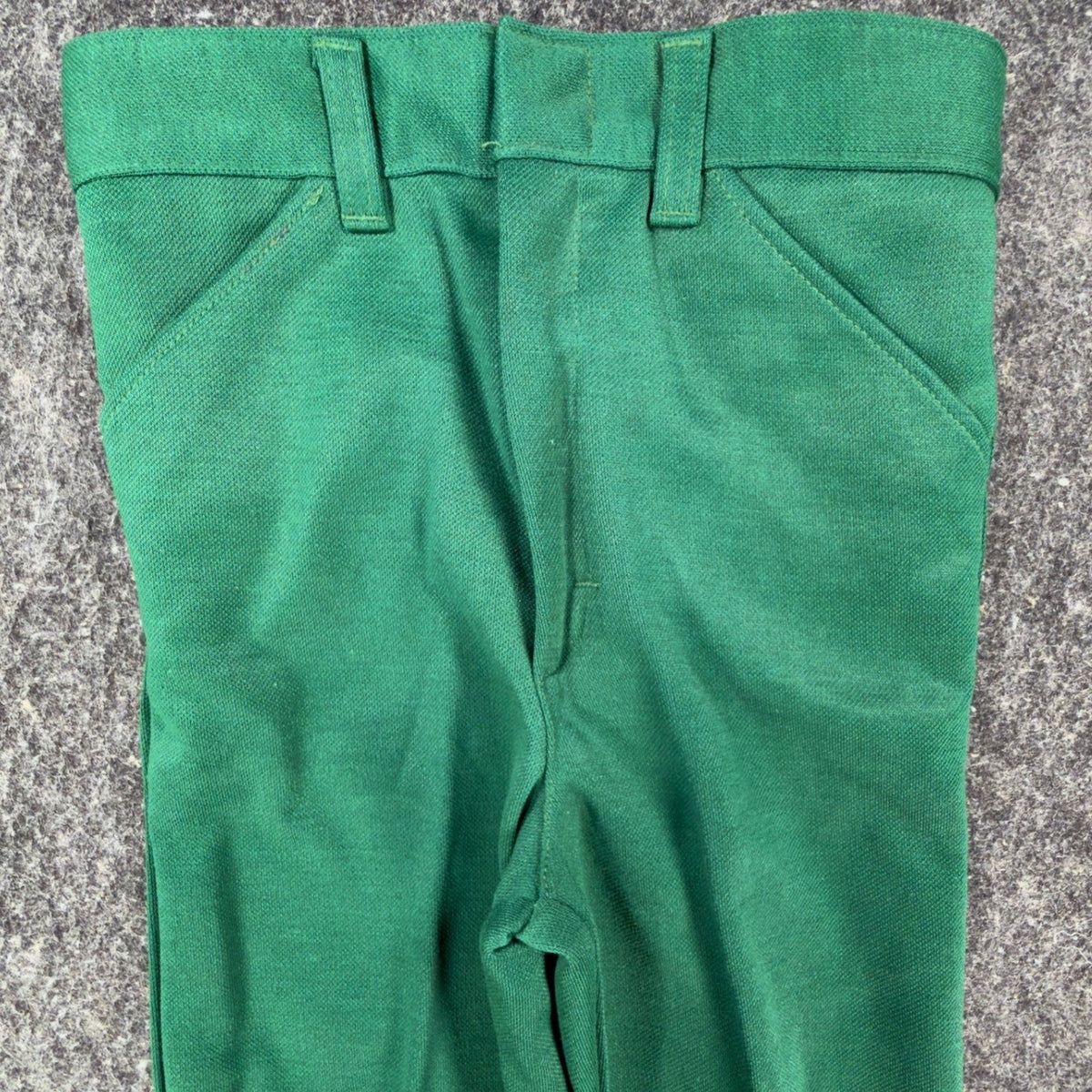 Toddly Winks Vintage 70s Pants Boys 7 Green Bell Bottom Flare USA NWT