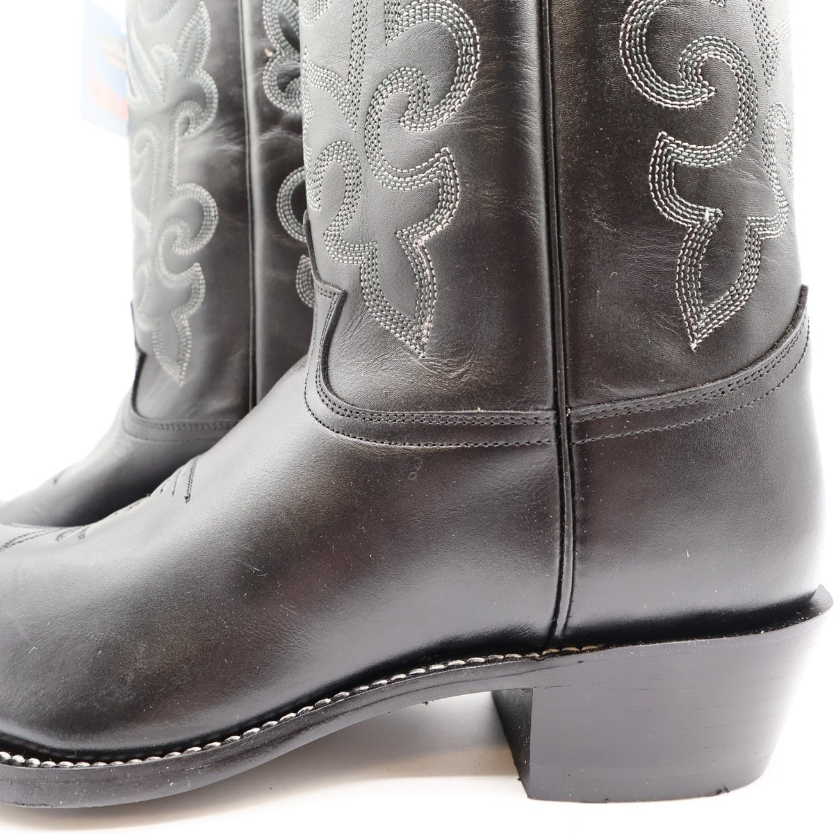 Justin Boots 1409 Mens 10 EE Black London Calf Leather Western Cowboy Boots NIB