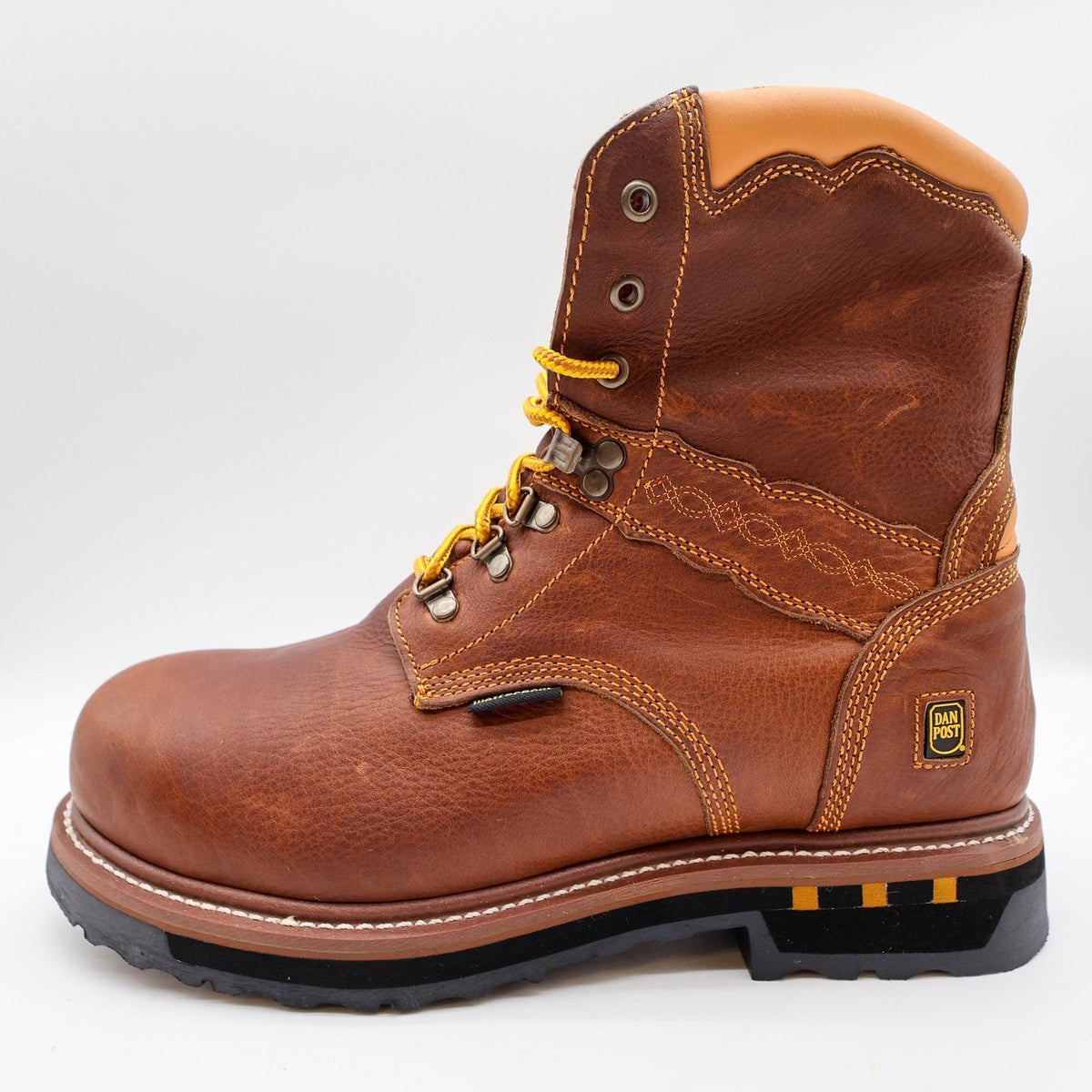 Dan Post Mens 13 D Brown Leather Waterproof Work Boots Alloy Toe DP68484 NWB